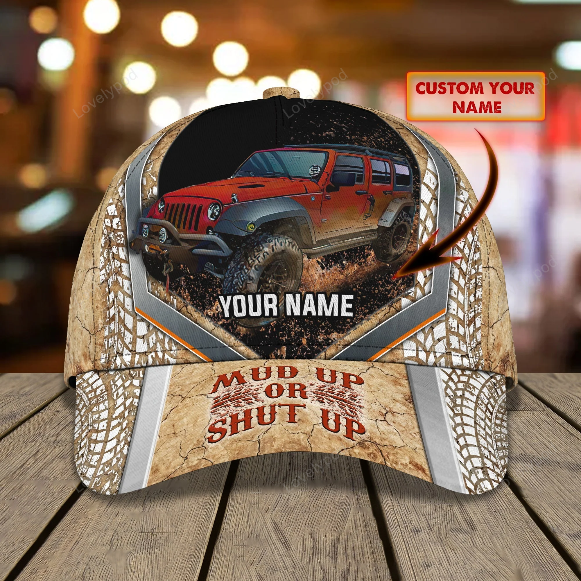 Custom With Name Mud Racing Cap, Mud Up Racer Cap Hat, Racing Cap Hat Trucker Hats Custom Hats Gifts For Men & Women