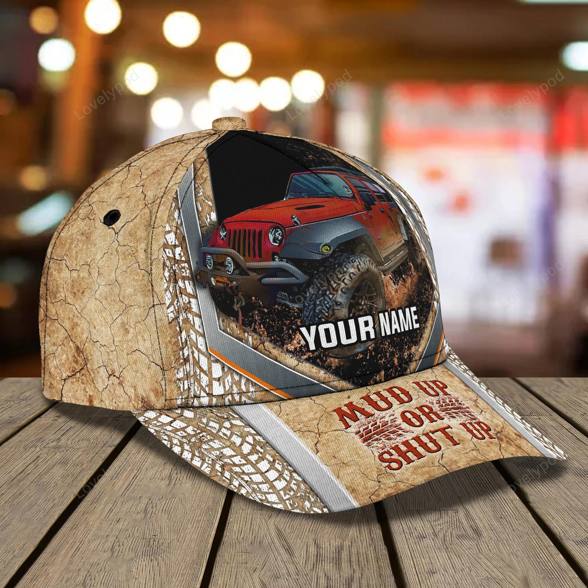 Custom With Name Mud Racing Cap, Mud Up Racer Cap Hat, Racing Cap Hat Trucker Hats Custom Hats Gifts For Men & Women