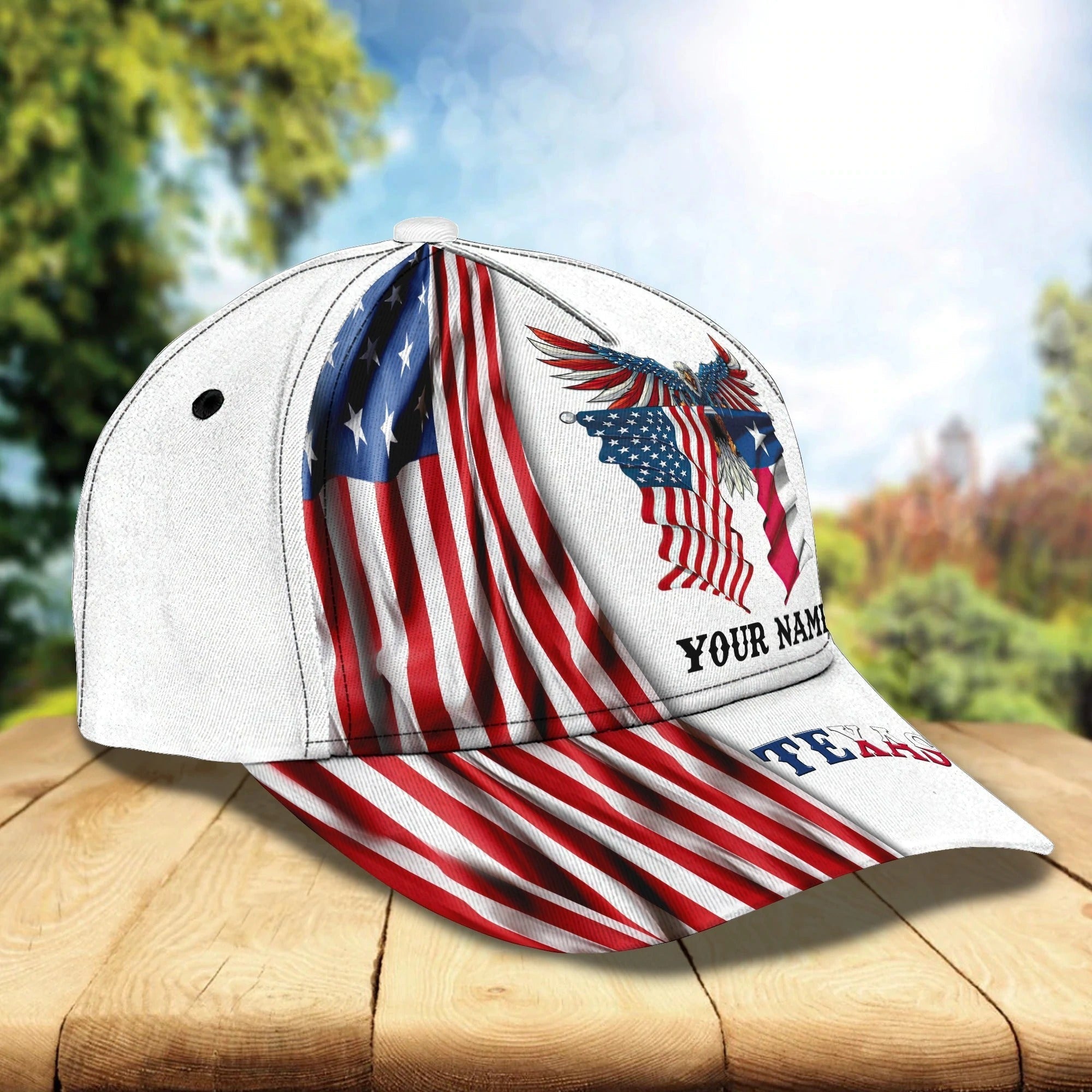 Custom With Name Texas Baseball Cap Hat, American Support Texas 3D Cap Hat, Eagle Texas Cap Hat Trucker Hats Custom Hats Gifts For Men & Women