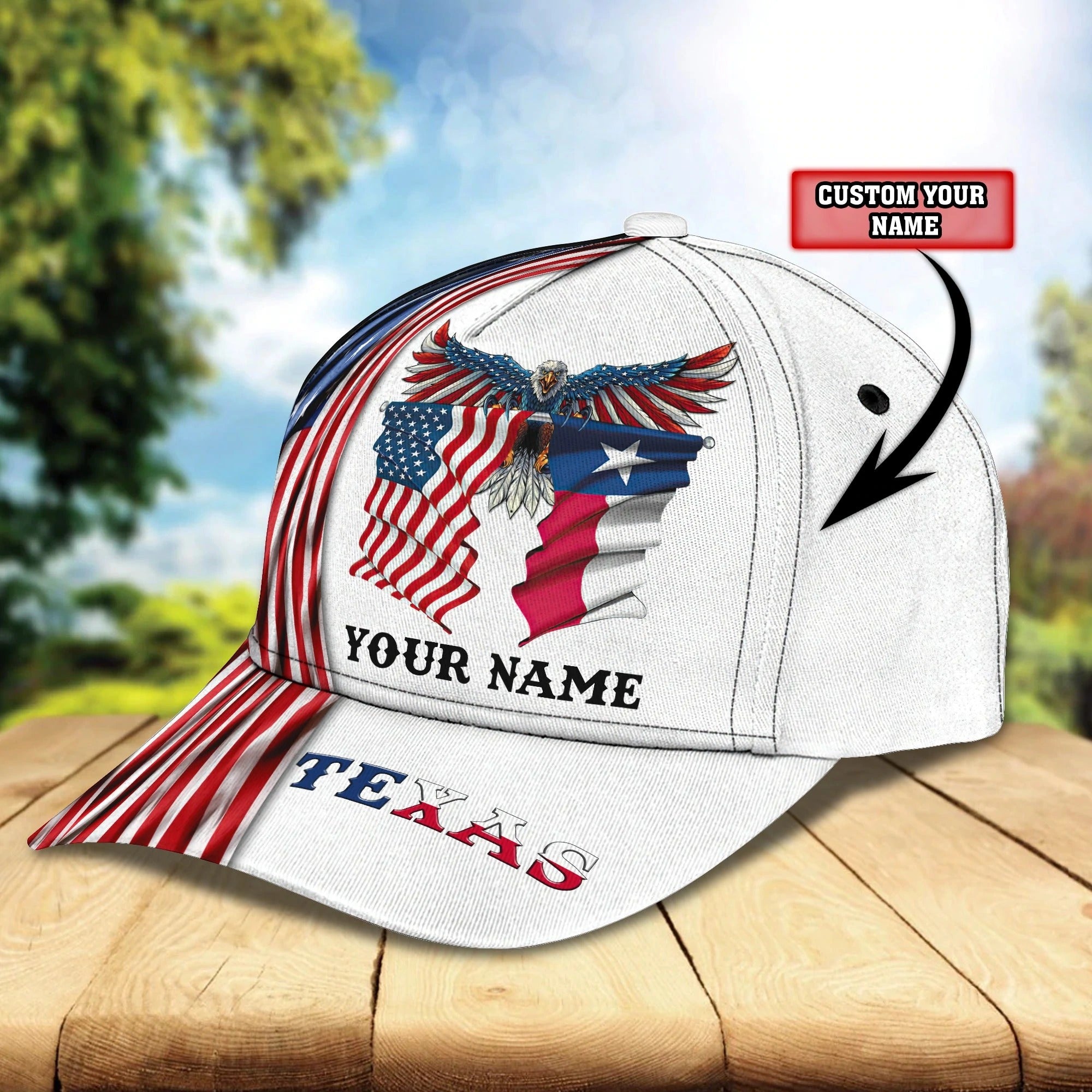 Custom With Name Texas Baseball Cap Hat, American Support Texas 3D Cap Hat, Eagle Texas Cap Hat Trucker Hats Custom Hats Gifts For Men & Women