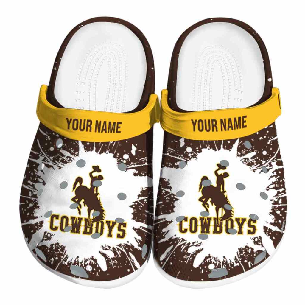 Custom Wyoming Cowboys Splash Art ClogTVC1801719