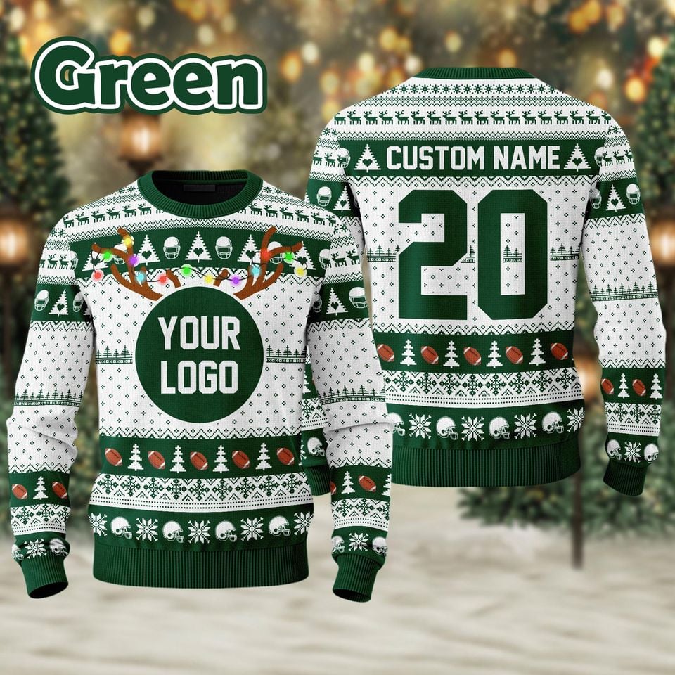 Custom Your Logo Ugly Sweater Your Business Logo Brand Logo Front and Back Logo Sweater Your Design Here Team Logo Sweater Company Logo Gift