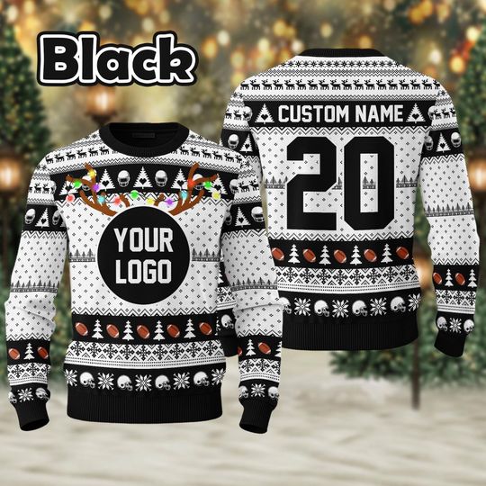 Custom Your Logo Ugly Sweater Your Business Logo Brand Logo Front and Back Logo Sweater Your Design Here Team Logo Sweater Company Logo Gift - Image 14