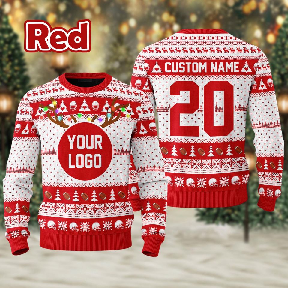 Custom Your Logo Ugly Sweater Your Business Logo Brand Logo Front and Back Logo Sweater Your Design Here Team Logo Sweater Company Logo Gift - Image 3