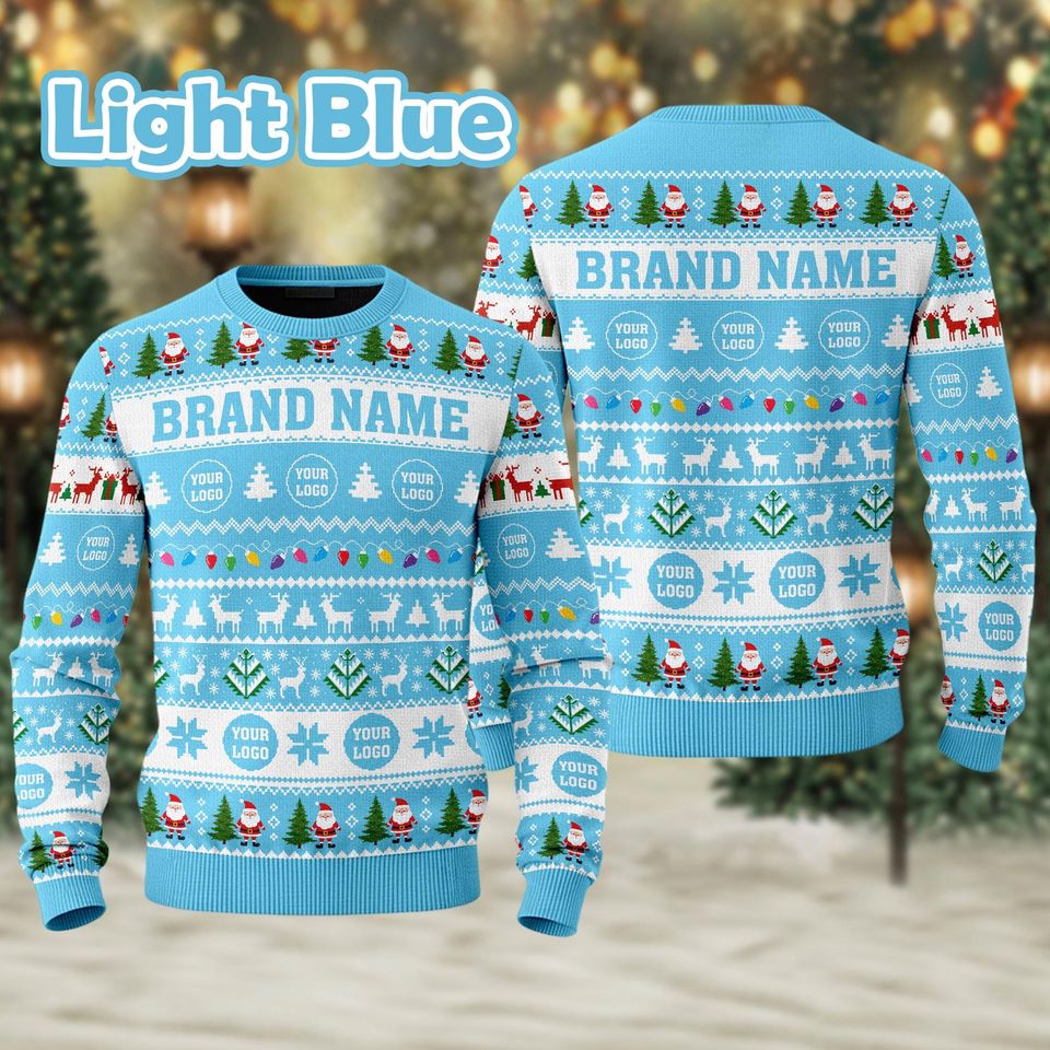 Custom Your Logo Ugly Sweater Your Business Logo Brand Logo Front and Back Logo SweatShirt Your Design Here Team Logo Sweater Company Logo - Image 8