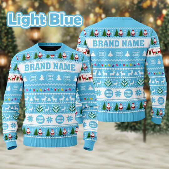 Custom Your Logo Ugly Sweater Your Business Logo Brand Logo Front and Back Logo SweatShirt Your Design Here Team Logo Sweater Company Logo - Image 18