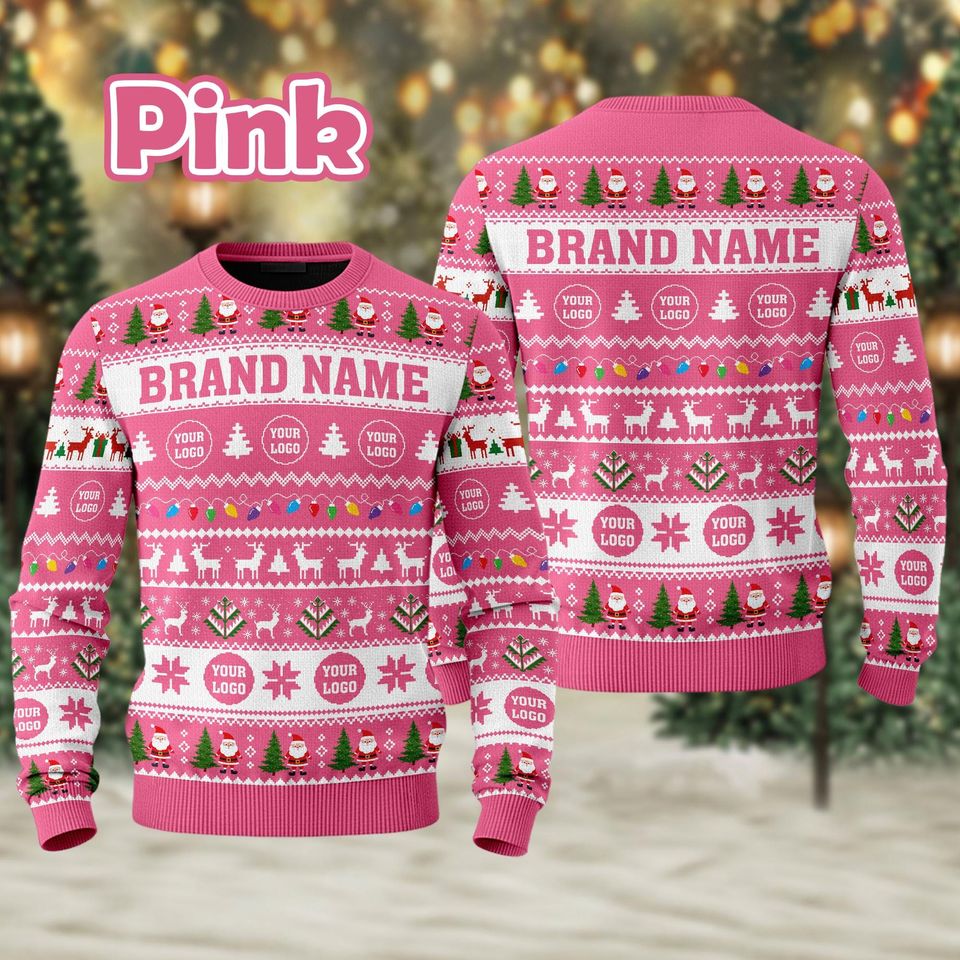 Custom Your Logo Ugly Sweater Your Business Logo Brand Logo Front and Back Logo SweatShirt Your Design Here Team Logo Sweater Company Logo - Image 5