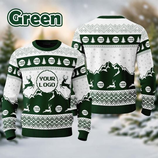 Custom Your Logo Ugly Sweater Your Business Logo Brand Logo Front and Back Logo Your Design Here Team - Image 17