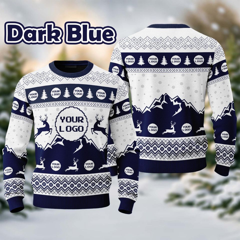 Custom Your Logo Ugly Sweater Your Business Logo Brand Logo Front and Back Logo Your Design Here Team - Image 8