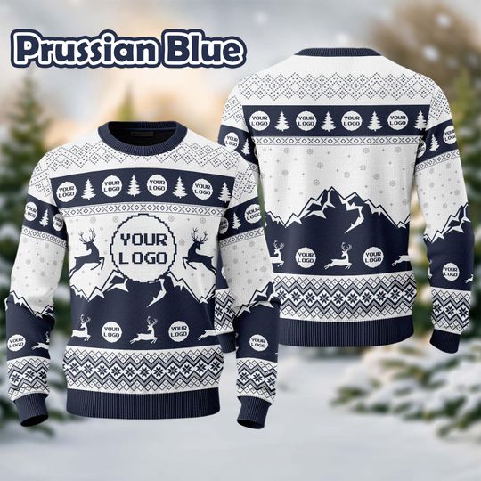 Custom Your Logo Ugly Sweater Your Business Logo Brand Logo Front and Back Logo Your Design Here Team - Image 12