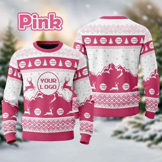 Custom Your Logo Ugly Sweater Your Business Logo Brand Logo Front and Back Logo Your Design Here Team - Image 14