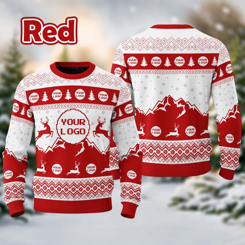 Custom Your Logo Ugly Sweater Your Business Logo Brand Logo Front and Back Logo Your Design Here Team - Image 5