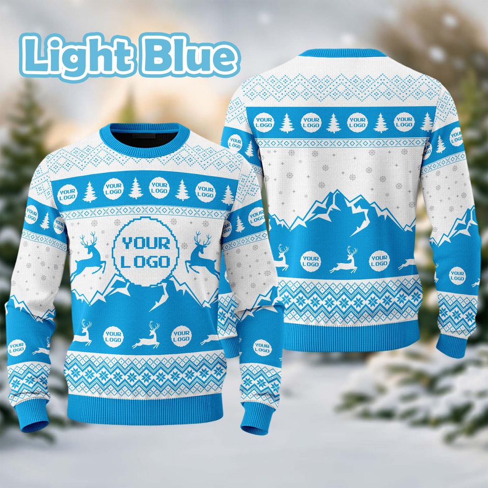 Custom Your Logo Ugly Sweater Your Business Logo Brand Logo Front and Back Logo Your Design Here Team - Image 3