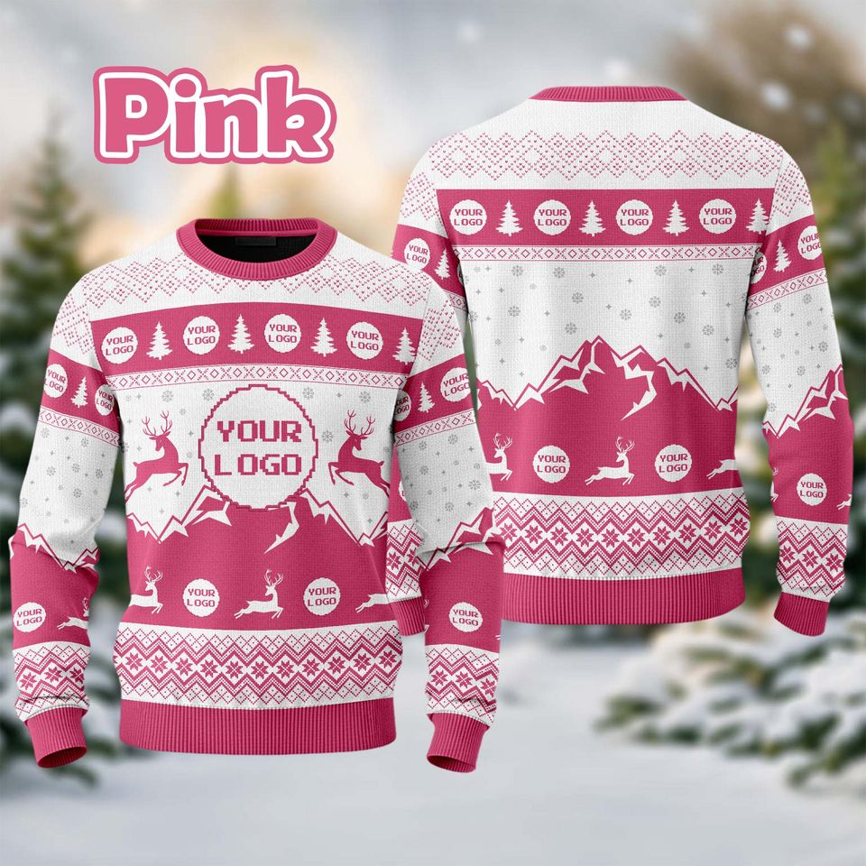 Custom Your Logo Ugly Sweater Your Business Logo Brand Logo Front and Back Logo Your Design Here Teamrt - Image 5