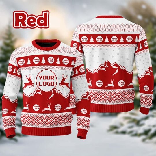 Custom Your Logo Ugly Sweater Your Business Logo Brand Logo Front and Back Logo Your Design Here Teamrt - Image 17