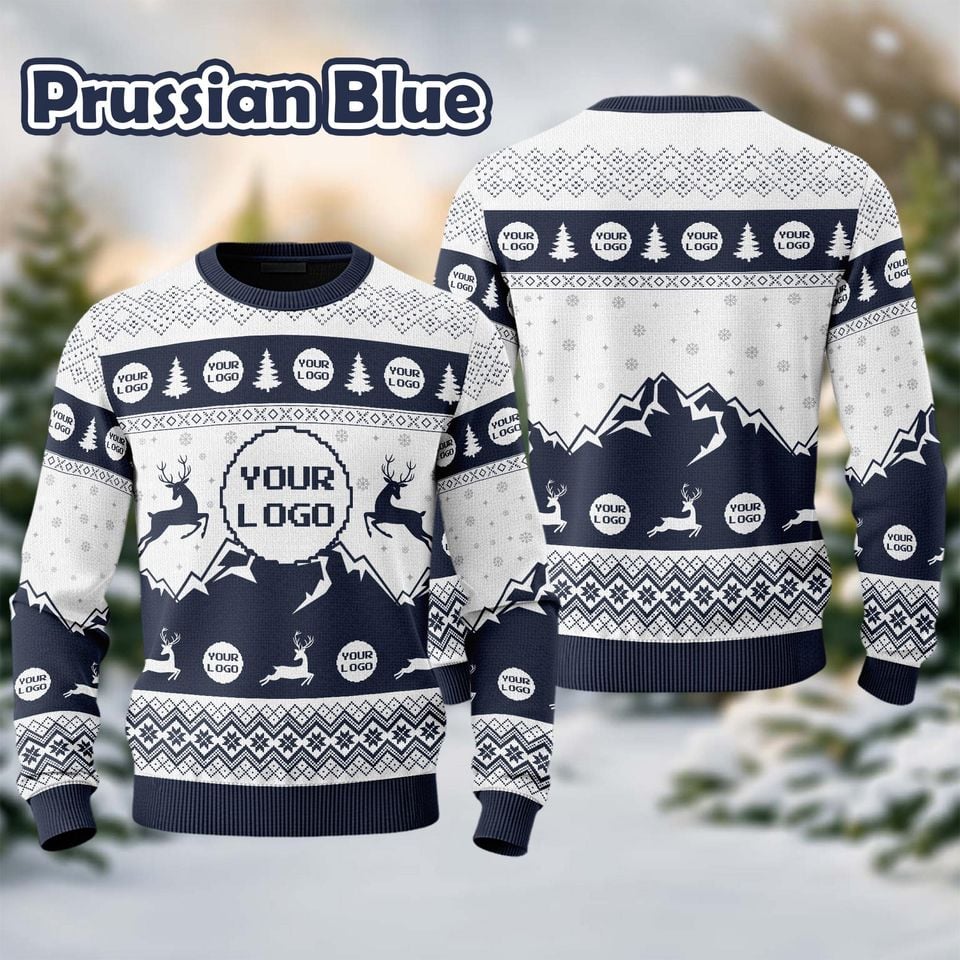 Custom Your Logo Ugly Sweater Your Business Logo Brand Logo Front and Back Logo Your Design Here Teamrt - Image 6