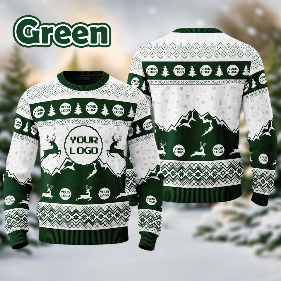 Custom Your Logo Ugly Sweater Your Business Logo Brand Logo Front and Back Logo Your Design Here Teamrt - Image 2