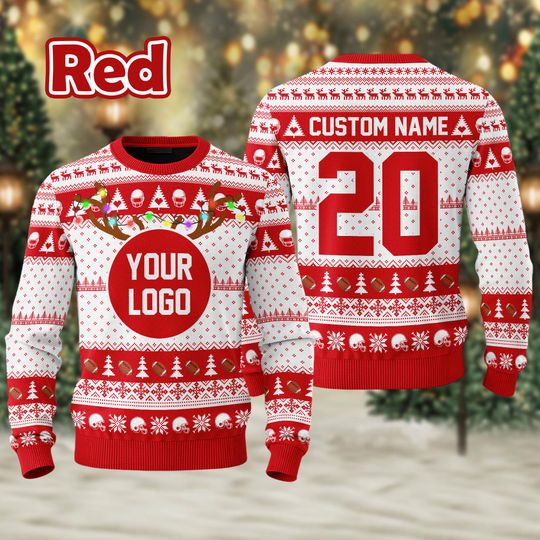 Custom Your Logo Ugly Sweater Your Business Logo Brand Logo Sweater Team Logo Sweater - Image 12