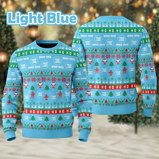 Custom Your Logo Ugly Sweater, Your Business Logo Brand Logo SweatShirt, Company Logo - Image 12