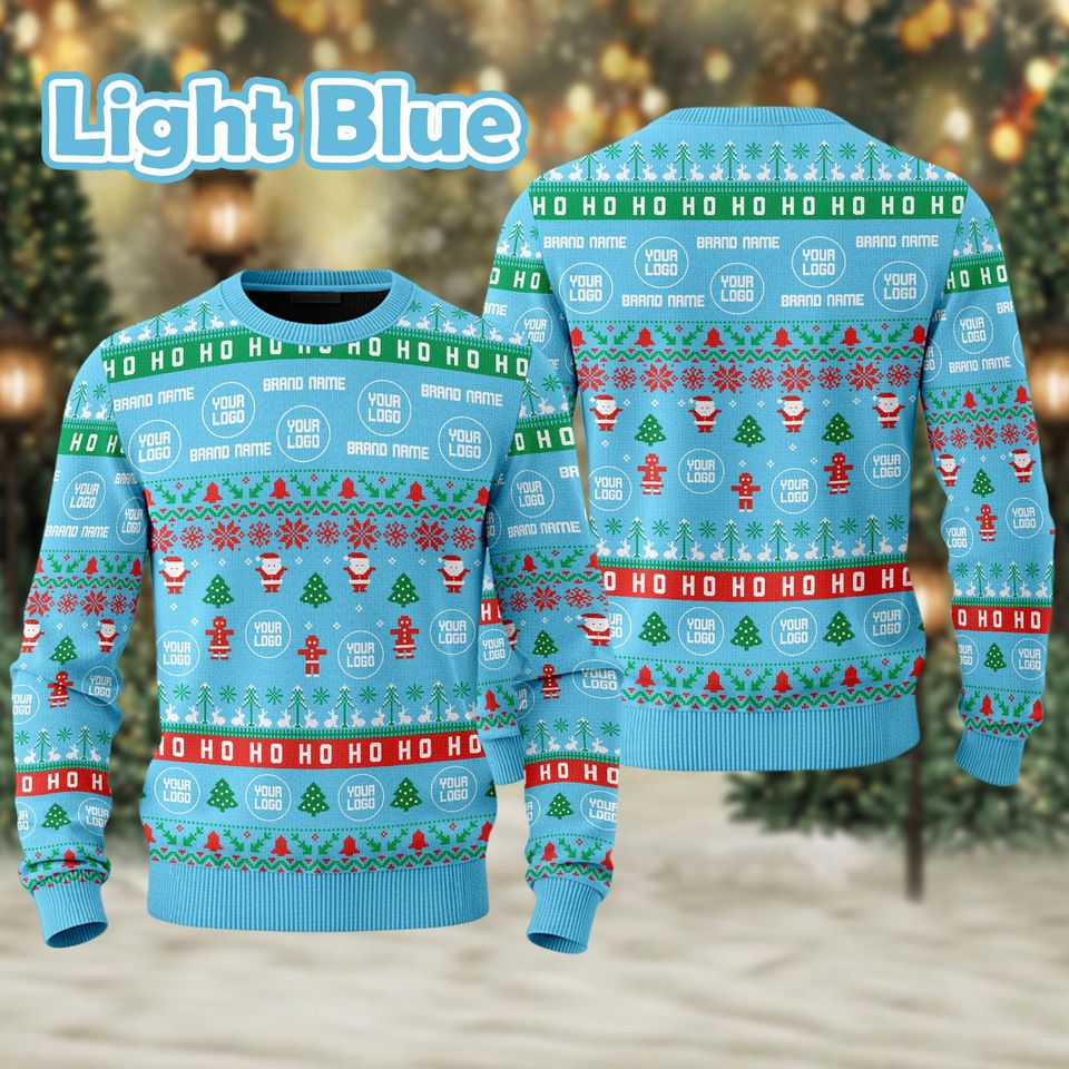 Custom Your Logo Ugly Sweater, Your Business Logo Brand Logo SweatShirt, Company Logo