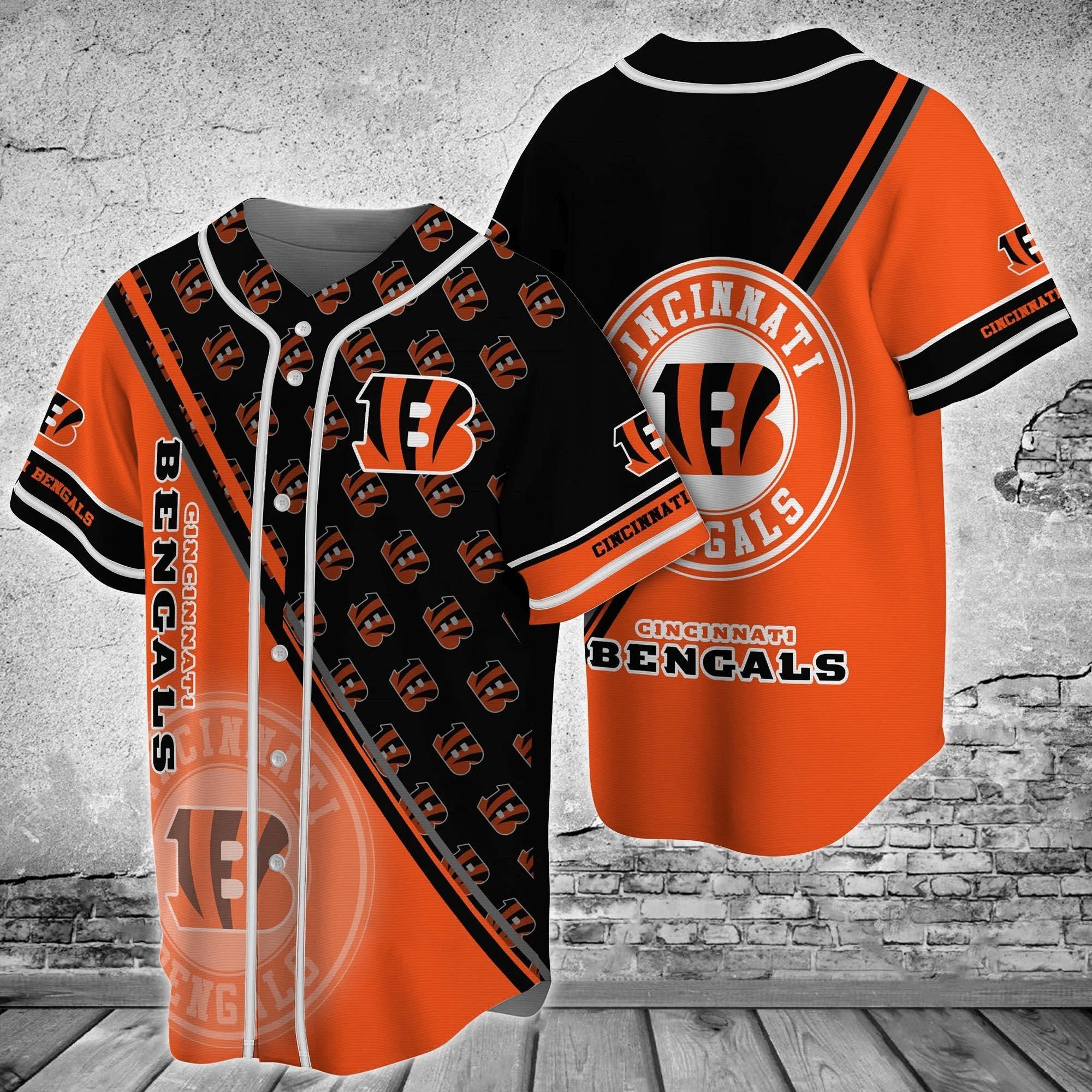 Customizable Cincinnati Bengals NLF Baseball Jersey Shirt