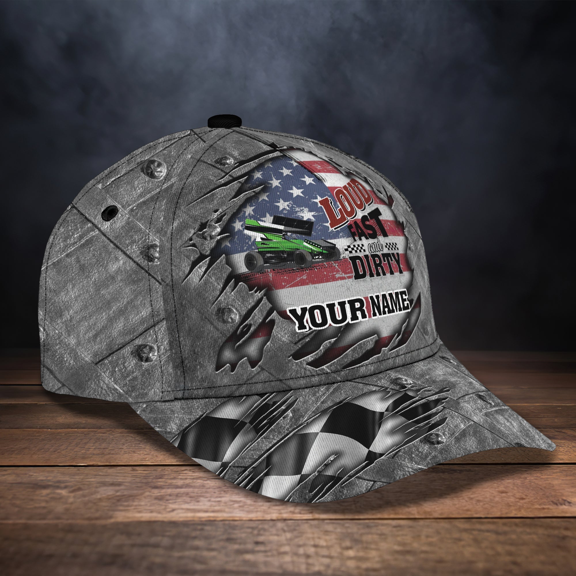 Customizable Classic Racing Cap - Personalized Vintage Style Trucker Hats Custom Hats Gifts For Men & Women