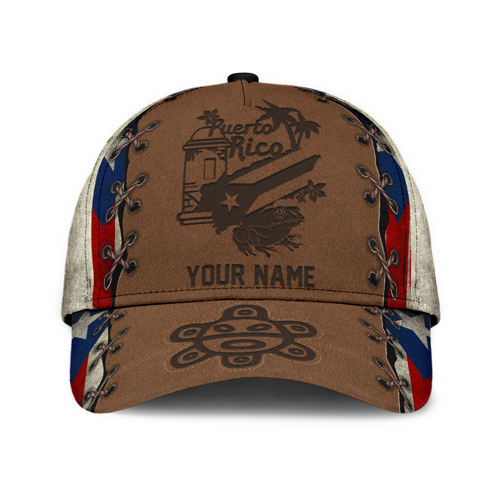 Customize Coquilla Nut Symbols Puerto Rico Classic Cap Hat, Puerto Rican Hat, Puerto Rico Baseball Cap Trucker Hats Custom Hats Gifts For Men & Women