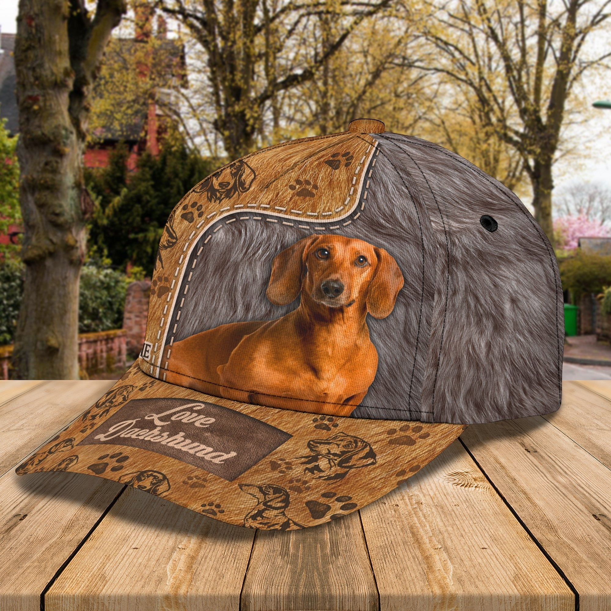 Customized 3D All Over Print Baseball Dog Cap For Dog Lovers, Classic Dachshund Dog Cap Hats, Dog Cap Trucker Hats Custom Hats Gifts For Men & Women