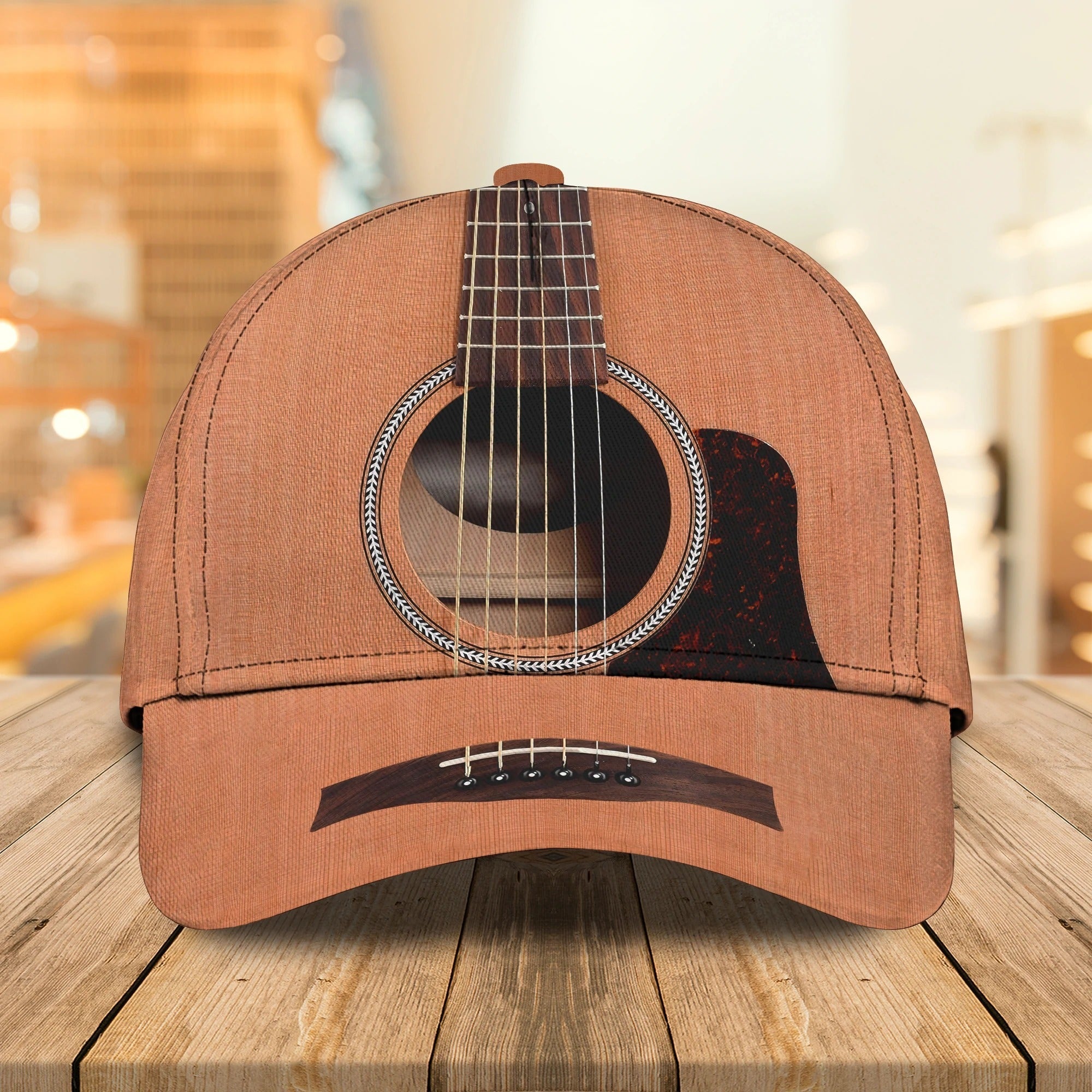 Customized 3D All Over Print Guitar Cap Hat, Usa Flag Guitar Cap For Men And Woman, Present Guitar Lover Trucker Hats Custom Hats Gifts For Men & Women