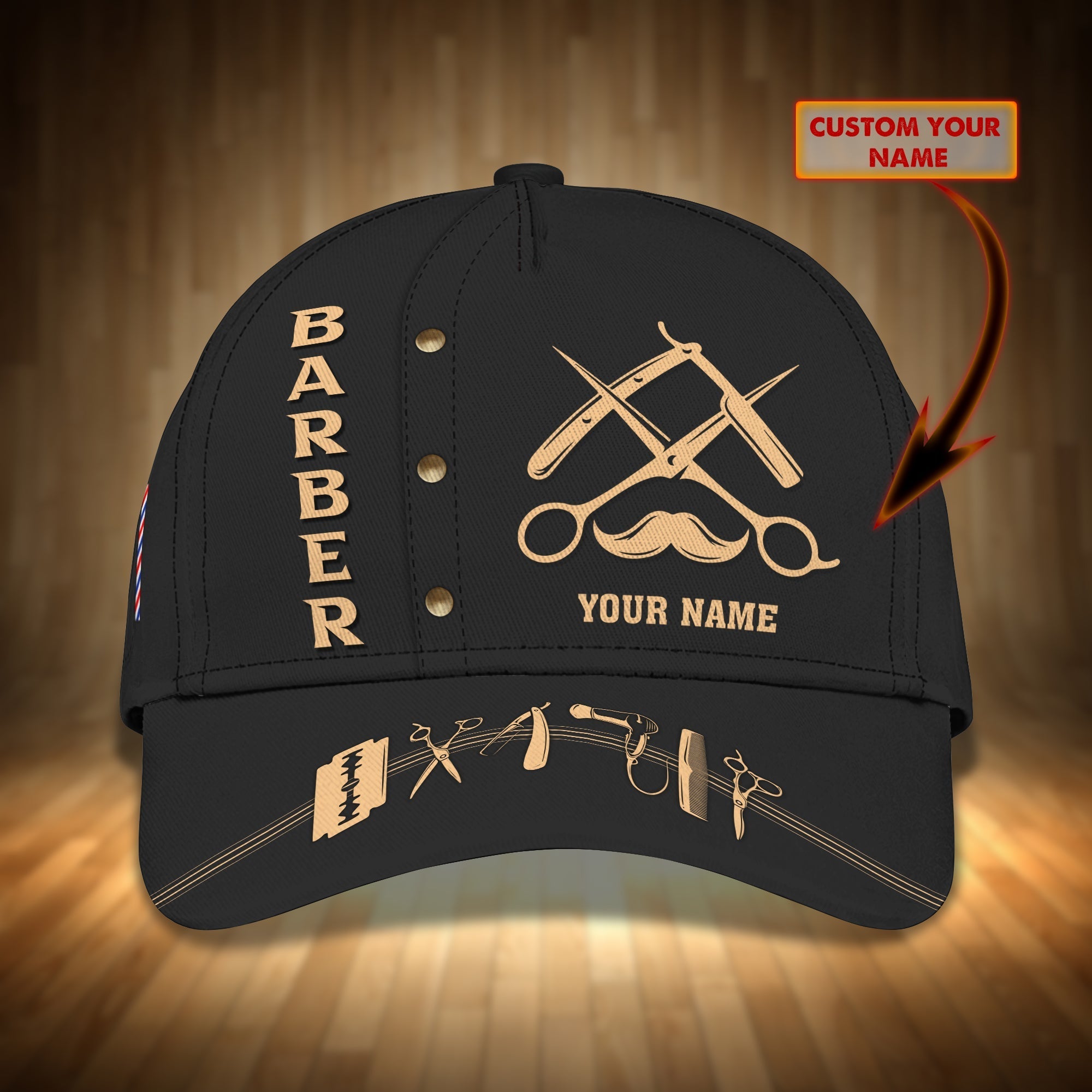 Customized 3D All Over Printed Baseball Cap Hat For Barber Men And Women, Barber Cap, Barber Hat, Gift For Barber Trucker Hats Custom Hats Gifts For Men & Women