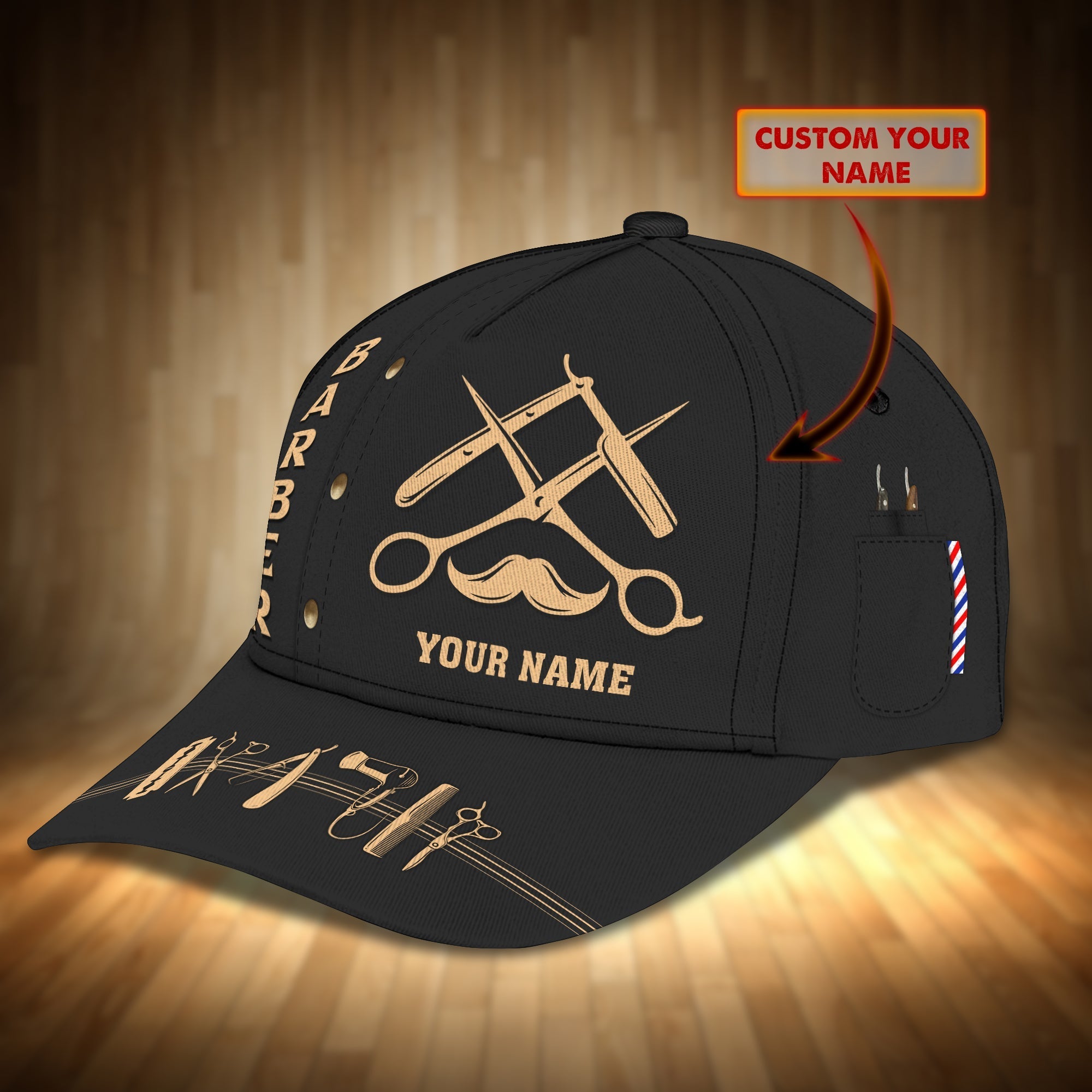 Customized 3D All Over Printed Baseball Cap Hat For Barber Men And Women, Barber Cap, Barber Hat, Gift For Barber Trucker Hats Custom Hats Gifts For Men & Women