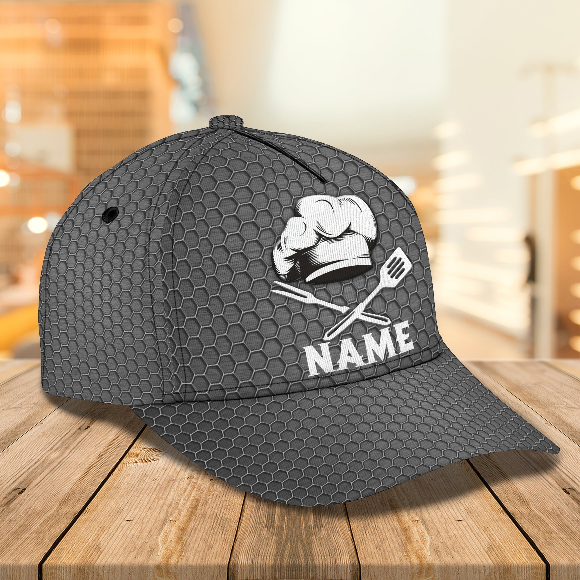 Customized 3D Full Printed Chef Cap, Baseball Chef Hat, Classic Cap For A Master Chef, Cooking Lover Gift Trucker Hats Custom Hats Gifts For Men & Women