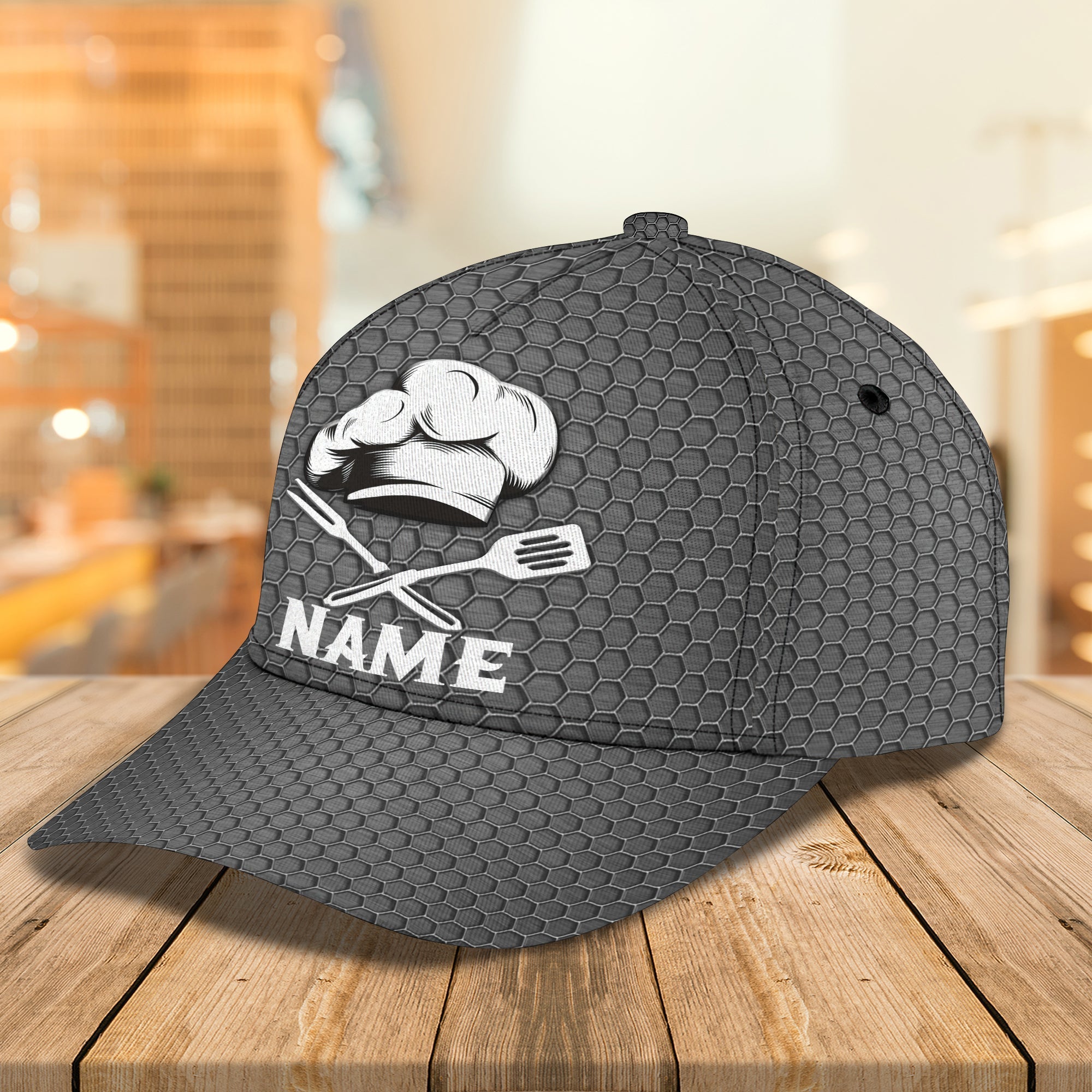 Customized 3D Full Printed Chef Cap, Baseball Chef Hat, Classic Cap For A Master Chef, Cooking Lover Gift Trucker Hats Custom Hats Gifts For Men & Women