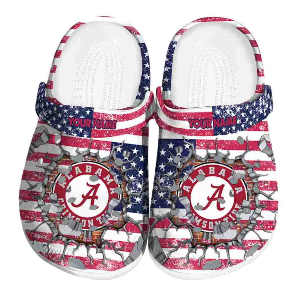 Customized Alabama Crimson Tide Freedom Splinter ClogTVC1801974