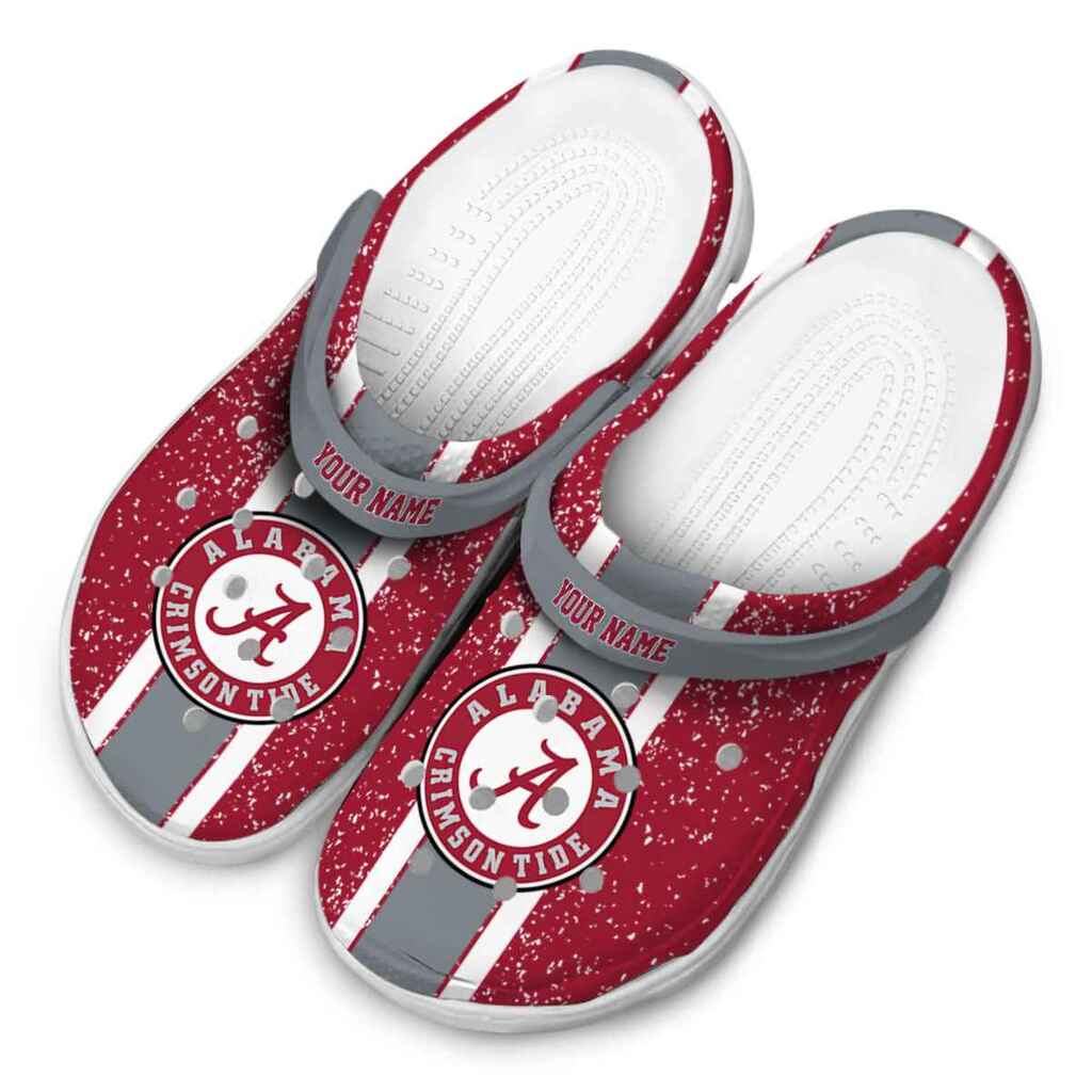 Customized Alabama Crimson Tide Vertical Stripes ClogTVC1801974 - Image 4