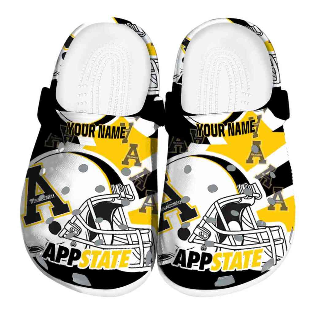 Customized Appalachian State Mountaineers Football Helmet ClogTVC1801799