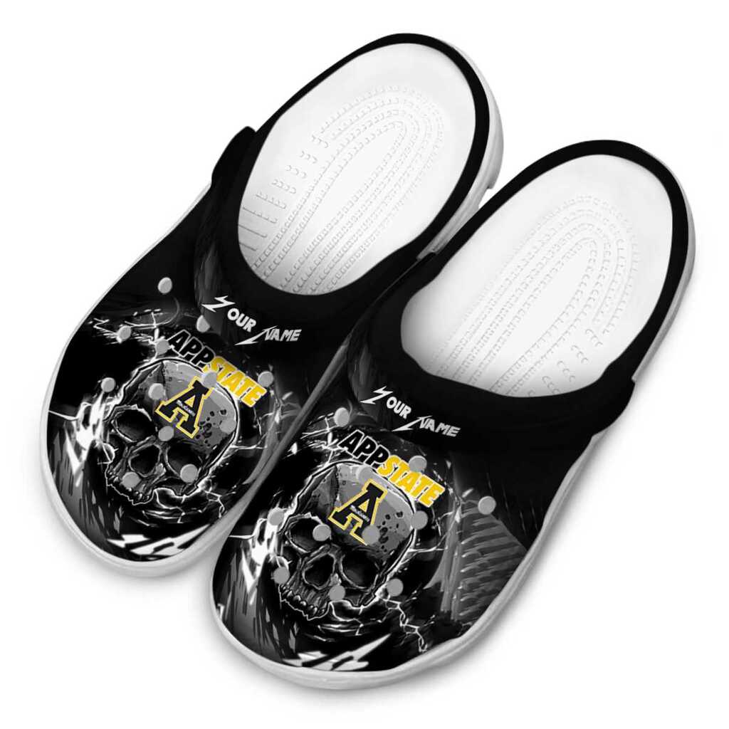 Customized Appalachian State Mountaineers Gothic Skull ClogTVC1801808 - Image 4