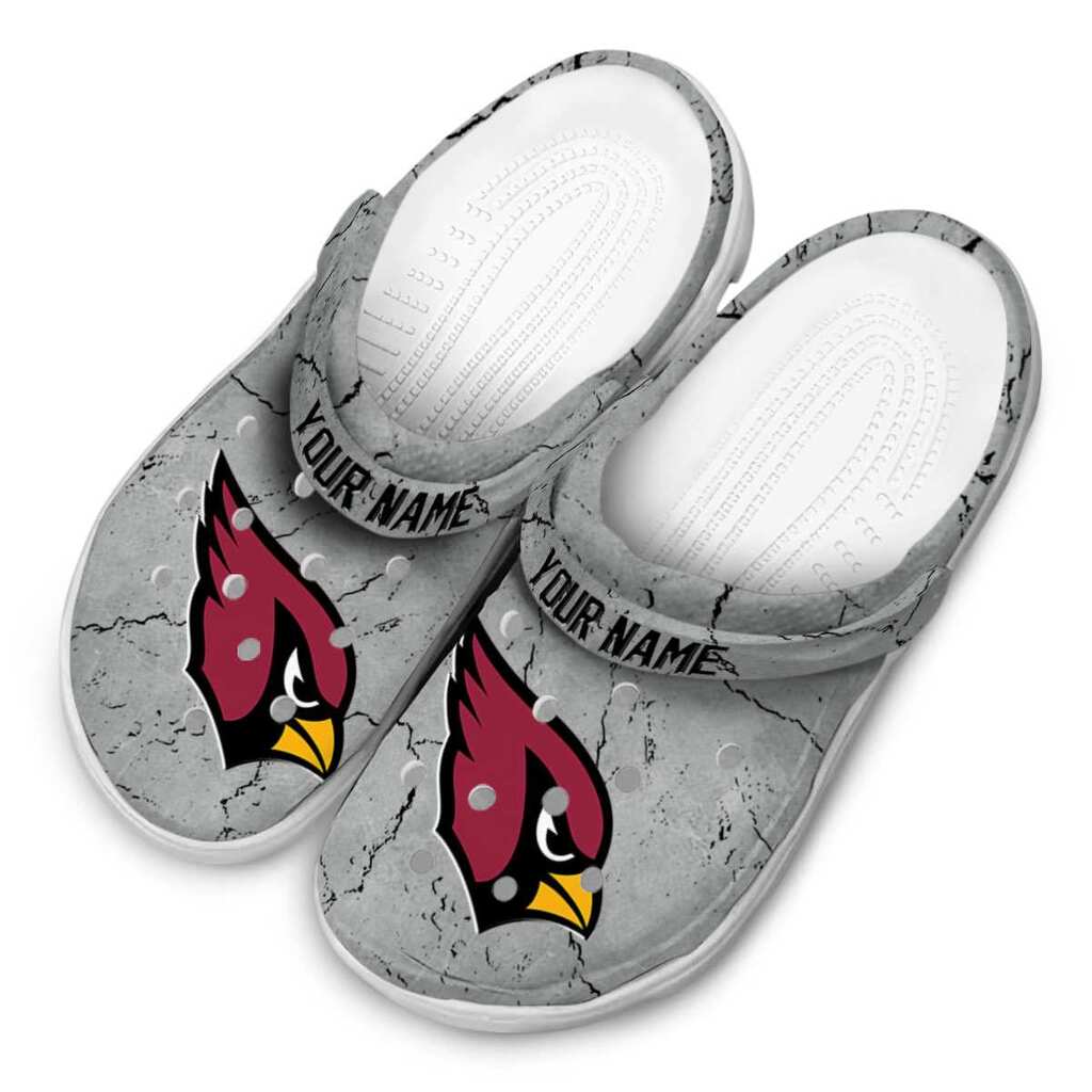 Customized Arizona Cardinals Cracked Texture ClogTVC1801975 - Image 4