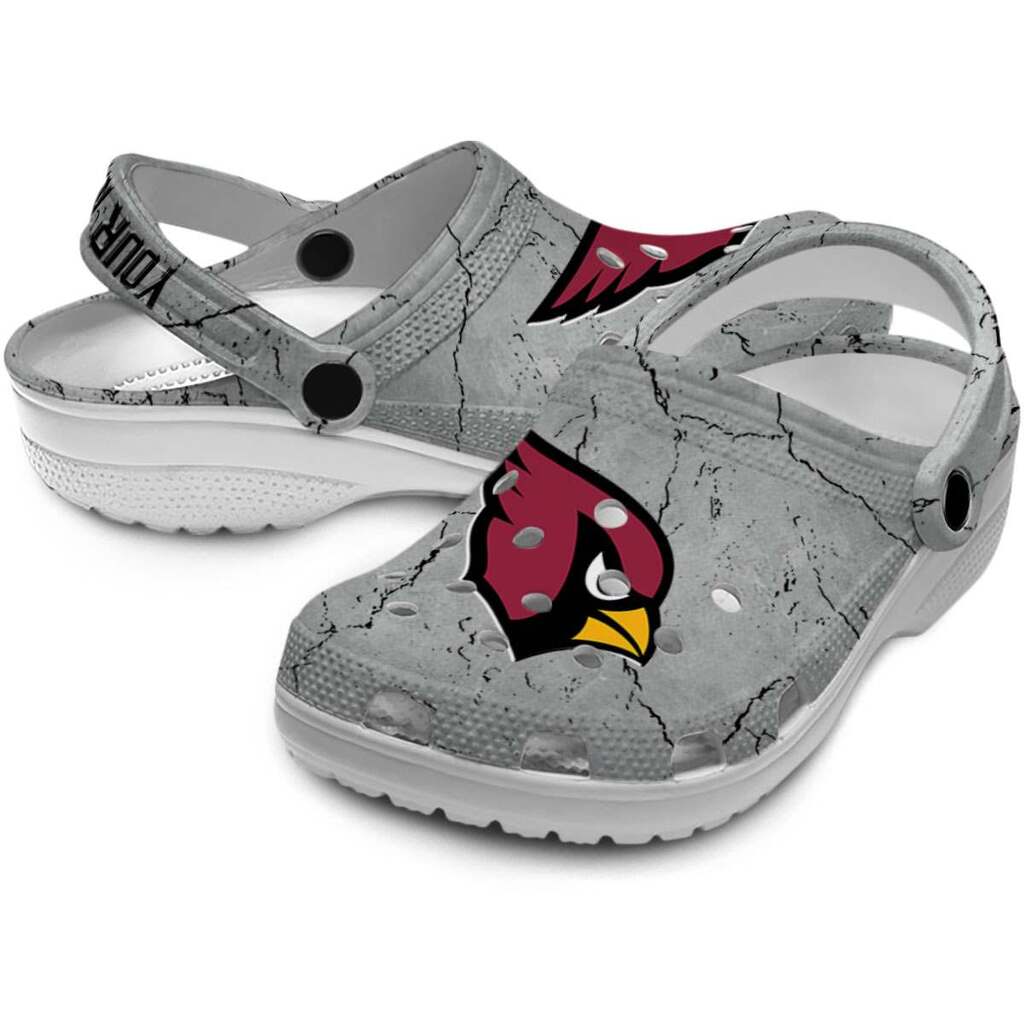 Customized Arizona Cardinals Cracked Texture ClogTVC1801975 - Image 3