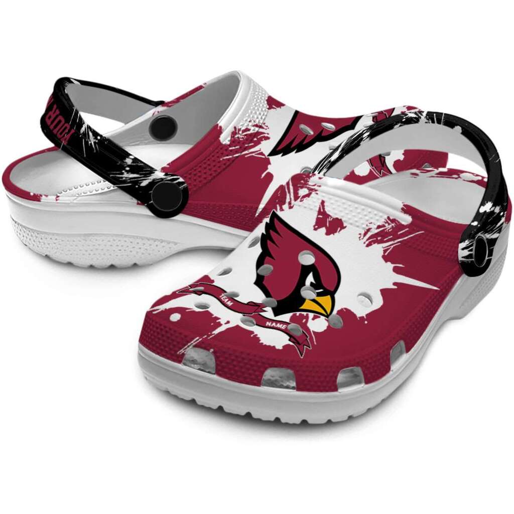 Customized Arizona Cardinals Splatter Pattern ClogTVC1801976 - Image 3