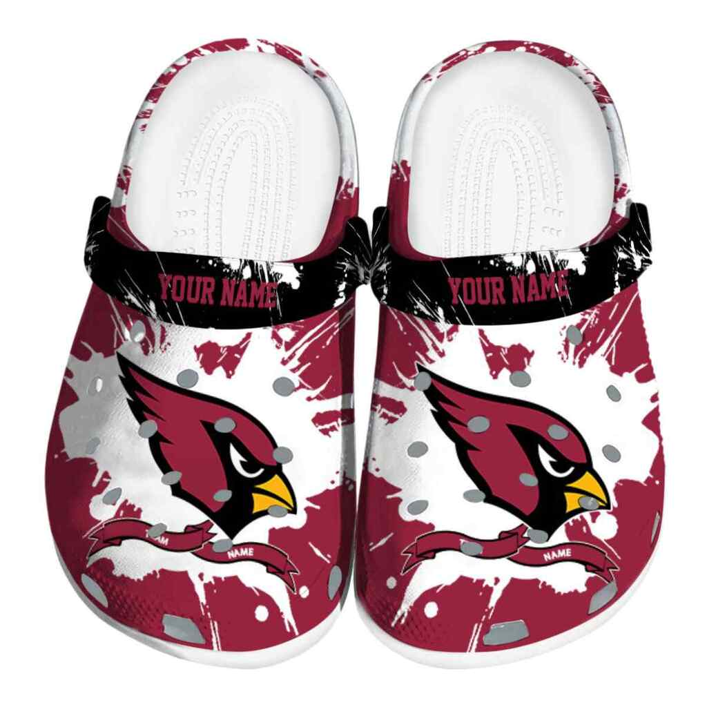 Customized Arizona Cardinals Splatter Pattern ClogTVC1801976