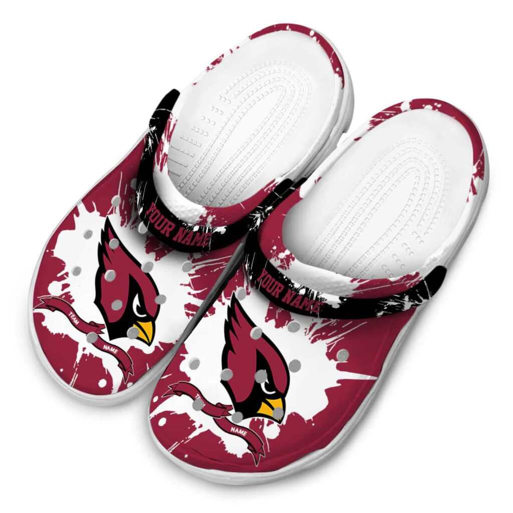 Customized Arizona Cardinals Splatter Pattern ClogTVC1801976 - Image 4