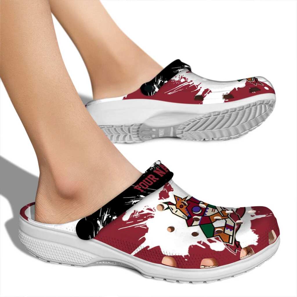 Customized Arizona Coyotes Splatter Pattern ClogTVC1801859 - Image 2