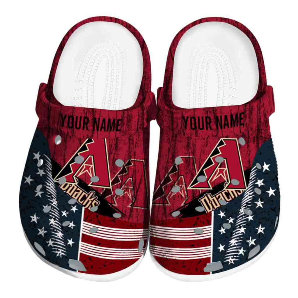 Customized Arizona Diamondbacks Star-Spangled Side Pattern ClogTVC1801182