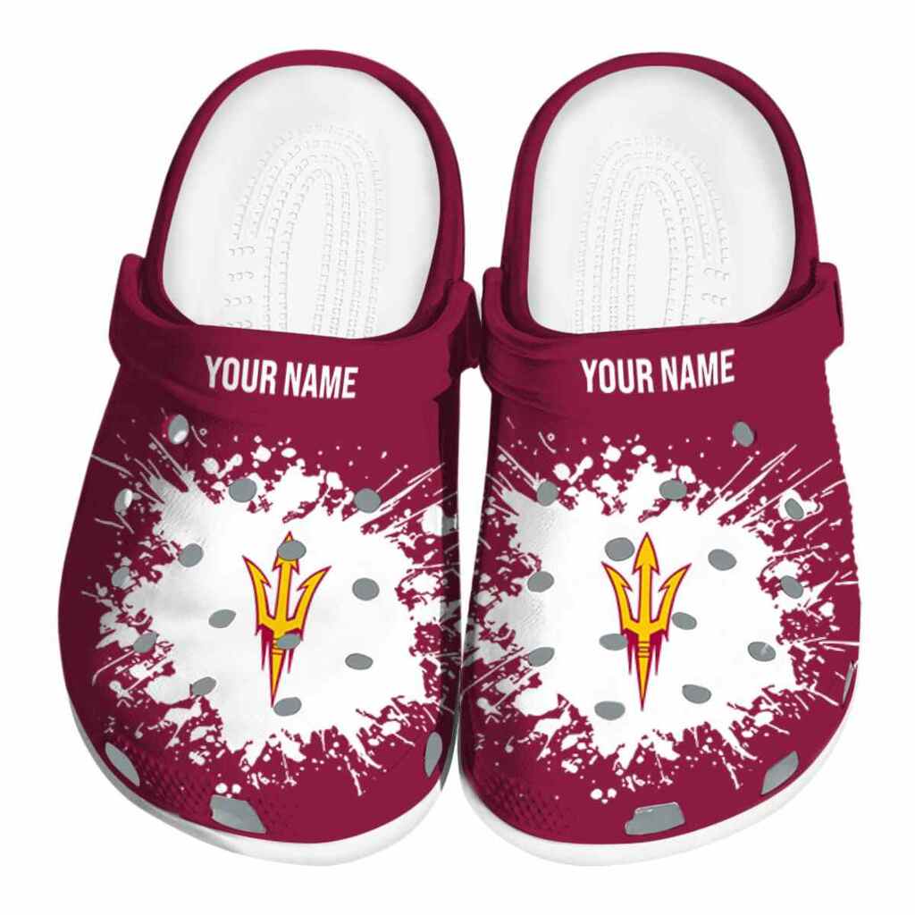 Customized Arizona State Sun Devils Splatter Background ClogTVC1801977