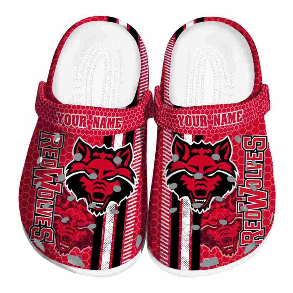 Customized Arkansas State Red Wolves Contrasting Stripes ClogTVC1801742