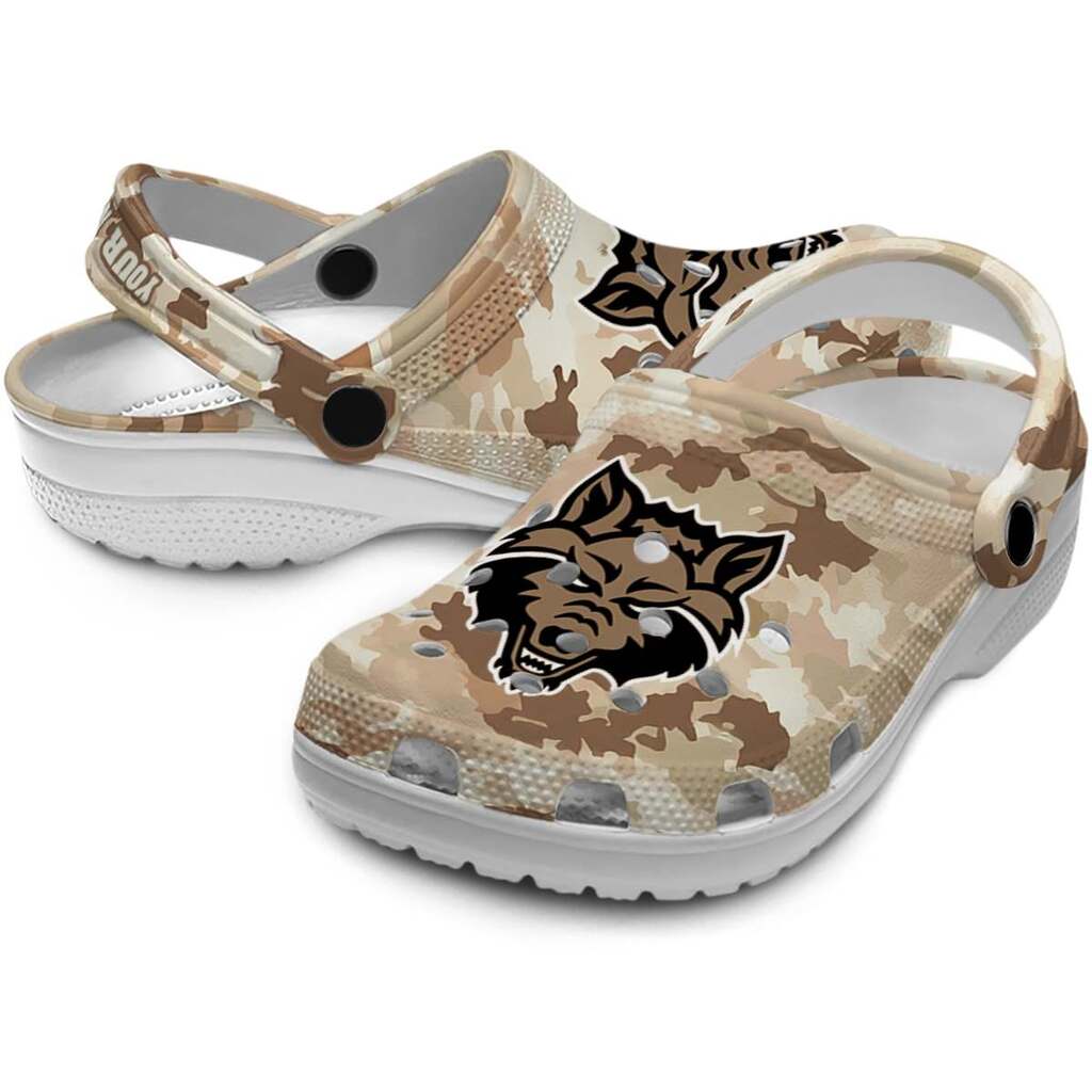 Customized Arkansas State Red Wolves Desert Camo ClogTVC1801759 - Image 3