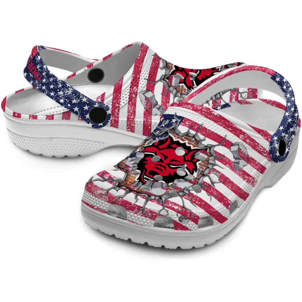 Customized Arkansas State Red Wolves Freedom Splinter ClogTVC1801809 - Image 3