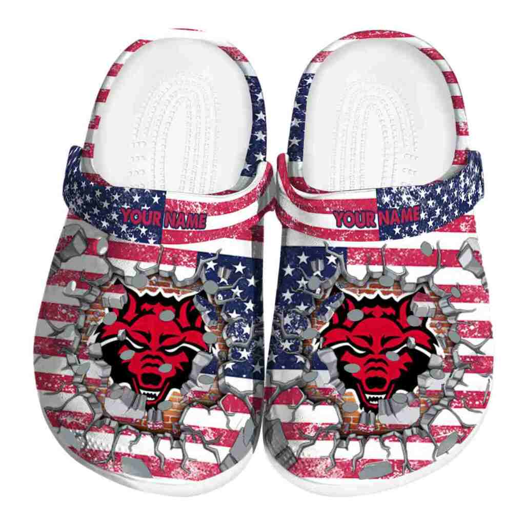 Customized Arkansas State Red Wolves Freedom Splinter ClogTVC1801809