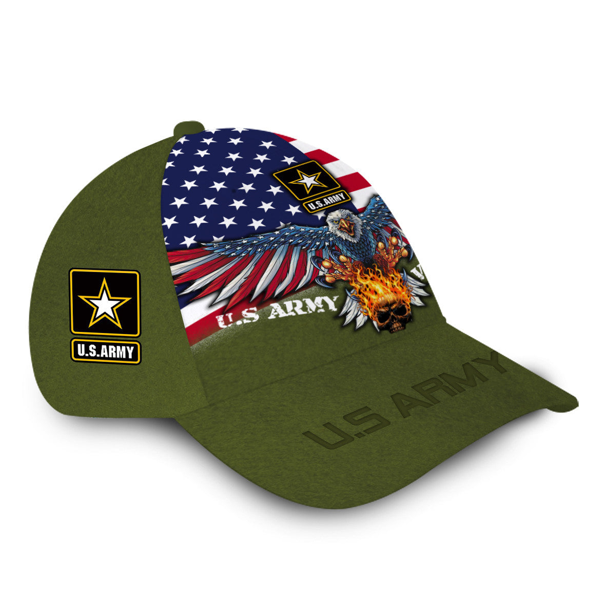Customized Army Veteran American Flag Hat Proud Us Military Hat Classic Cap Trucker Hats Custom Hats Gifts For Men & Women